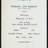 DINNER] [held by] HAMBURG-AMERIKA LINIE [at] SS GRAF WALDERSEE (SS;)