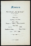 DINNER] [held by] HAMBURG-AMERIKA LINIE [at] SS GRAF WALDERSEE (SS;)