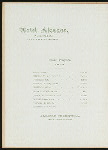 VALENTINE DAY DINNER [held by] ALCAZAR HOTEL [at] "ST. AUGUSTINE,FLA." (HOTEL)