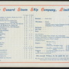 BREAKFAST [held by] CUNARD LINE [at] RMS CAMPANIA (SS;)