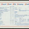 DINNER [held by] CUNARD LINE [at] RMS CAMPANIA (SS;)