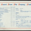 BREAKFAST [held by] CUNARD LINE [at] "R.M.S. ""CAMPANIA""" (SS;)