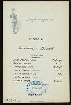 MENU [held by] HAMBURG-AMERIKA LINIE [at] SCHNELLDAMPFER COLUMBIA (SS;)