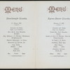 MENU [held by] HAMBURG-AMERIKA LINIE [at] SCHNELLDAMPFER COLUMBIA (SS;)