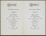 MENU [held by] HAMBURG-AMERIKA LINIE [at] SCHNELLDAMPFER COLUMBIA (SS;)