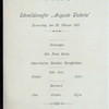 MENU [held by] HAMBURG-AMERIKA LINIE [at] "SCHNELLDAMPFER ""AUGUSTE VICTORIA""" (SS;)