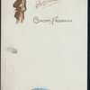 MENU [held by] HAMBURG-AMERIKA LINIE [at] "SCHNELLDAMPFER ""AUGUSTE VICTORIA""" (SS;)