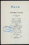 BANQUET IN HONOR OF GEORGE WASHINGTON'S BIRTHDAY [held by] HAMBURG-AMERIKA LINIE [at] SCHNELLDAMPFER COLUMBIA (SS;)
