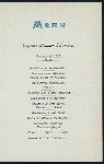 BANQUET IN HONOR OF GEORGE WASHINGTON'S BIRTHDAY [held by] HAMBURG-AMERIKA LINIE [at] SCHNELLDAMPFER COLUMBIA (SS;)