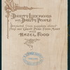 HAZEL'S PURE FOOD LUNCHEON [held by] SIEGEL COOPER CO. [at] 6TH AVENUE AND 18TH STREET (REST;)