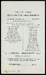 DAILY MENU [held by] MILLS HOTEL RESTAURANT [at] "BLEECKER, THOMPSON AND SULLIVAN STREETS" (REST;)