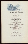 DINNER [held by] HAMBURG-AMERIKA LINIE [at] "SCHNELLDAMPFER ""COLUMBIA""" (SS;)