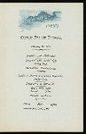 DINNER [held by] HAMBURG-AMERIKA LINIE [at] "SCHNELLDAMPFER ""COLUMBIA""" (SS;)