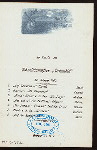 DINNER [held by] HAMBURG-AMERIKA LINIE [at] "SCHNELLDAMPFER ""COLUMBIA""" (SS;)