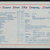 BREAKFAST [held by] CUNARD LINE [at] "R.M.S. ""CAMPANIA""" (SS;)