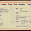 LUNCHEON [held by] CUNARD LINE [at] "R.M.S. "" CAMPANIA""" (SS;)
