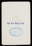 DINNER [held by] NEW YORK MEDICAL CLUB [at] "MANHATTAN HOTEL, NEW YORK, NY" (HOTEL;)