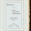 BANQUET [held by] ASSOCIATION OF EMPLOYING BOOKBINDERS [at] "SAVOY HOTEL, NEW YORK, NY" (HOTEL;)