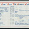 BREAKFAST [held by] CUNARD LINE [at] EN RPUTE ABOARD R.M.S. CAMPANIA (SS;)