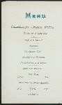SUPPER [held by] HAMBURG-AMERIKA LINIE [at] SS AUGUSTE VICTORIA (SS;)