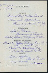 DINNER [held by] OCCIDENTAL & ORIENTAL STEAMSHIP CO. [at] SS COPTIC (SS;)