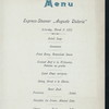 MENU [held by] HAMBURG-AMERIKA LINIE [at] "SCHNELLDAMPFER ""AUGUSTE VICTORIA""" (SS;)
