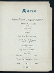 MENU [held by] HAMBURG-AMERIKA LINIE [at] "SCHNELLDAMPFER ""AUGUSTE VICTORIA""" (SS;)