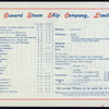 BREAKFAST [held by] CUNARD LINE [at] "R.M.S. ""CAMPANIA""" (SS;)