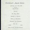 DINNER [held by] HAMBURG AMERIKA LINIE [at] SCHNELLDAMPFER (EXPRESS STEAMER) AUGUST VICTORIA (SS;)