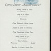 DINNER [held by] HAMBURG AMERIKA LINIE [at] SCHNELLDAMPFER (EXPRESS STEAMER) AUGUST VICTORIA (SS;)