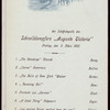 DINNER [held by] HAMBURG AMERIKA LINIE [at] SCHNELLDAMPFER (EXPRESS STEAMER) AUGUST VICTORIA (SS;)