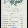 DINNER [held by] HAMBURG AMERIKA LINIE [at] SCHNELLDAMPFER (EXPRESS STEAMER) AUGUST VICTORIA (SS;)