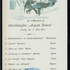 DINNER [held by] HAMBURG AMERIKA LINIE [at] SCHNELLDAMPFER (EXPRESS STEAMER) AUGUST VICTORIA (SS;)
