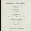 DINNER [held by] HAMBURG AMERIKA LINIE [at] SCHNELLDAMPFER (EXPRESS STEAMER) AUGUST VICTORIA (SS;)