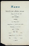 DINNER [held by] HAMBURG AMERIKA LINIE [at] SCHNELLDAMPFER (EXPRESS STEAMER) AUGUST VICTORIA (SS;)