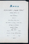 DINNER [held by] HAMBURG AMERIKA LINIE [at] SCHNELLDAMPFER (EXPRESS STEAMER) AUGUST VICTORIA (SS;)