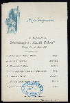 DINNER [held by] HAMBURG AMERIKA LINIE [at] SCHNELLDAMPFER (EXPRESS STEAMER) AUGUST VICTORIA (SS;)