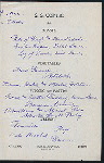 DINNER [held by] OCCIDENTAL & ORIENTAL STEAMSHIP CO. [at] "S.S. ""COPTIC""" (SS;)