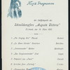 DINNER [held by] HAMBURG-AMERIKA LINIE [at] EN ROUTE ABOARD SCHNELLDAMPMER (EXPRESS STEAMER) AUGUSTE VICTORIA (SS;)