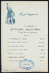 DINNER [held by] HAMBURG-AMERIKA LINIE [at] EN ROUTE ABOARD SCHNELLDAMPMER (EXPRESS STEAMER) AUGUSTE VICTORIA (SS;)