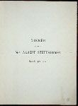 DINNER TO ALBERT STETTHEIMER [held by] FRIENDS OF ALBERT STETTHEIMER [at]
