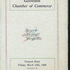 DINNER; [held by] GALVESTON CHAMBER OF COMMERCE [at] "TREMONT HOTEL,GALVESTON[TX]" (HOTEL;)