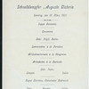 DINNER] [held by] HAMBURG AMERIKA LINIE [at] SCHNELLDAMPFER (EXPRESS STEAMER) AUGUST VICTORIA (SS;)