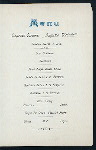 DINNER] [held by] HAMBURG AMERIKA LINIE [at] SCHNELLDAMPFER (EXPRESS STEAMER) AUGUST VICTORIA (SS;)