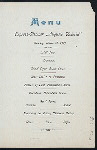 DINNER] [held by] HAMBURG AMERIKA LINIE [at] SCHNELLDAMPFER (EXPRESS STEAMER) AUGUST VICTORIA (SS;)