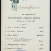 DINNER] [held by] HAMBURG AMERIKA LINIE [at] SCHNELLDAMPFER (EXPRESS STEAMER) AUGUST VICTORIA (SS;)