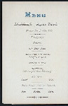 DINNER] [held by] HAMBURG AMERIKA LINIE [at] SCHNELLDAMPFER (EXPRESS STEAMER) AUGUST VICTORIA (SS;)
