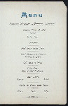 DINNER] [held by] HAMBURG AMERIKA LINIE [at] SCHNELLDAMPFER (EXPRESS STEAMER) AUGUST VICTORIA (SS;)