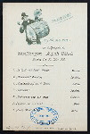 DINNER] [held by] HAMBURG AMERIKA LINIE [at] SCHNELLDAMPFER (EXPRESS STEAMER) AUGUST VICTORIA (SS;)