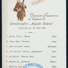DINNER [held by] HAMBURG-AMERIKA LINIE [at] "SCHNELLDAMPFER ""AUGUSTE VICTORIA""" (SS;)